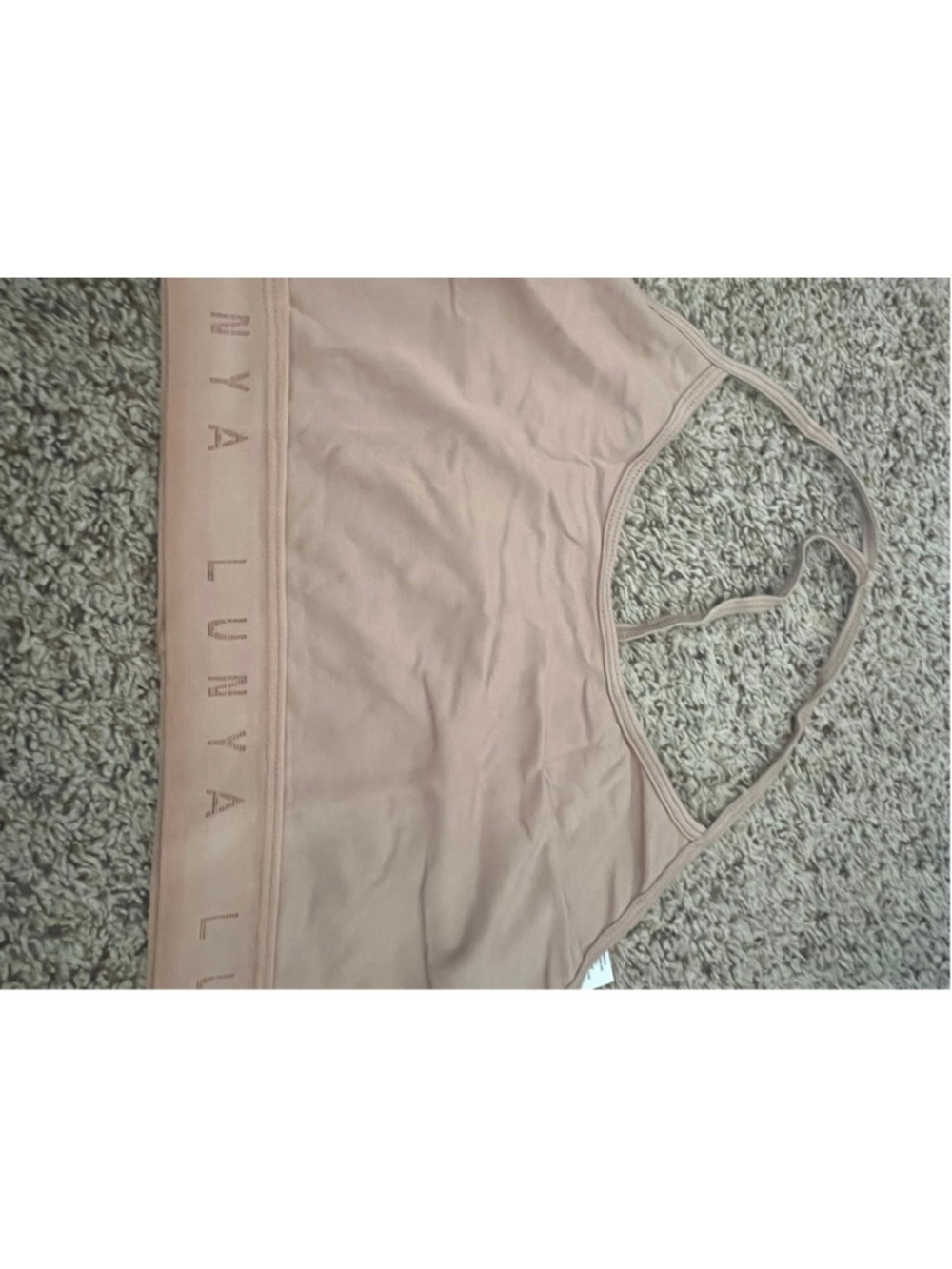 New Lunya Beige Sports Bra L